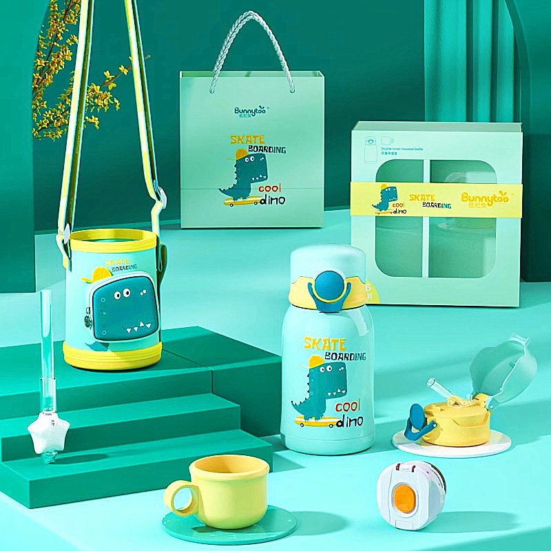 儿童保温杯316k不锈钢杯男女孩幼儿园水壶宝宝杯子中小学生吸管杯 - 图1