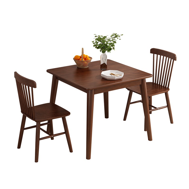 胡桃实木方桌吃饭桌子家用方型饭桌木桌子正方形餐桌小户型省空间 - 图3