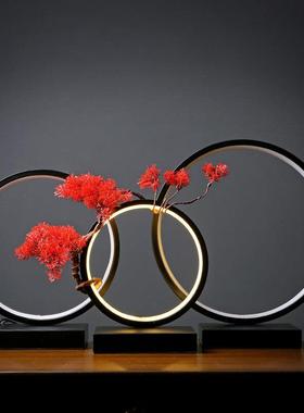 敖丙灯圈高达模型展示台背景灯led灯圈圆环客厅书房玄关装饰摆件