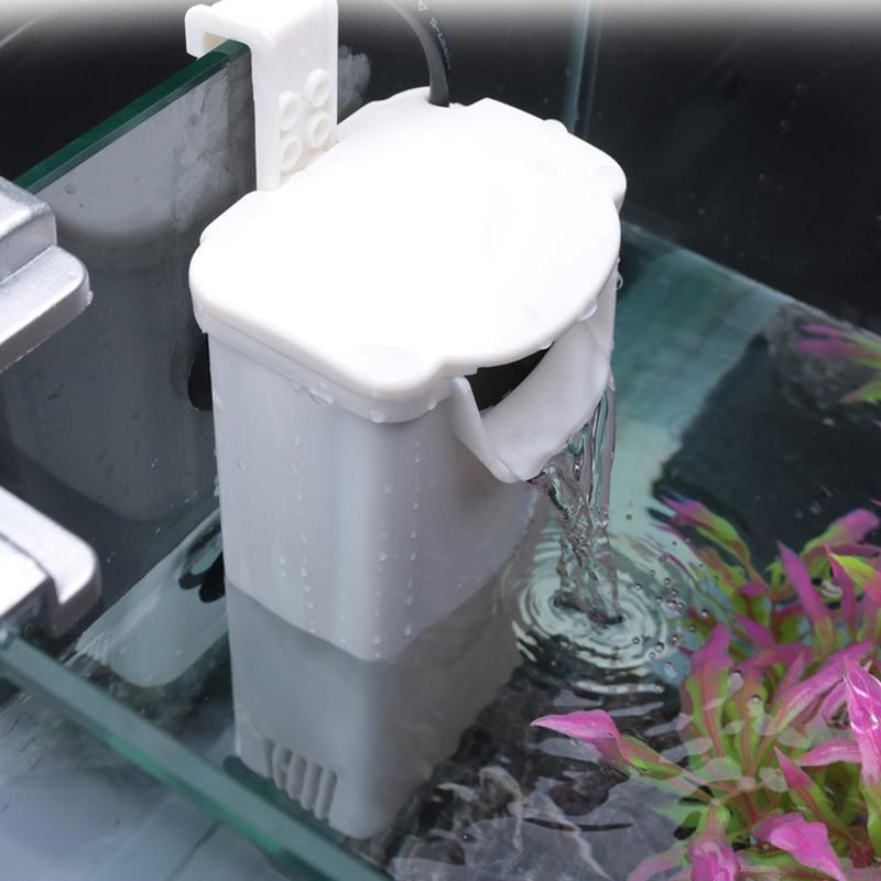 低水位过滤器 金鱼乌龟鱼缸水族箱静音瀑布式小型迷U你 过滤泵增 - 图2