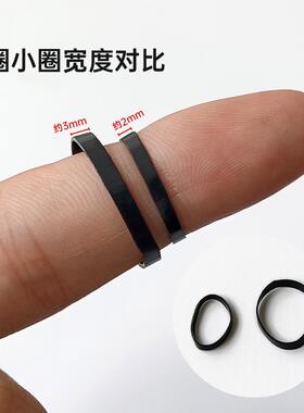 黑色一次性皮筋扎头发高弹力耐拉耐用皮圈造型师发圈加厚发绳皮筋