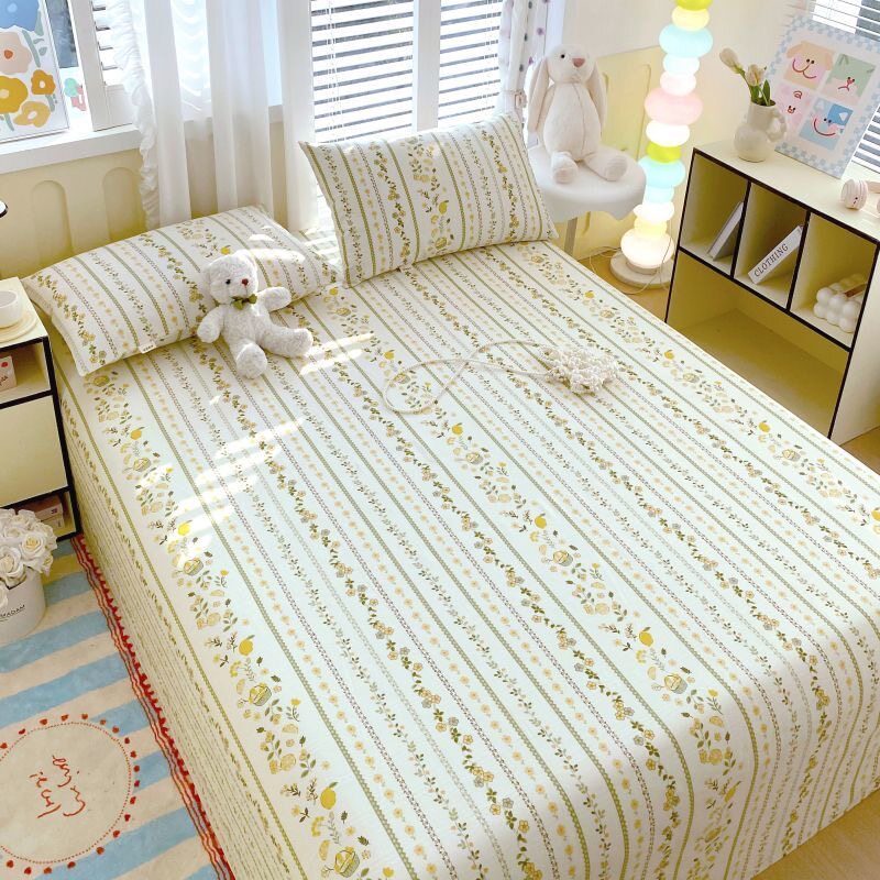 老粗布床单原棉老粗布床笠三件套加厚新款凉席被单宿舍单人