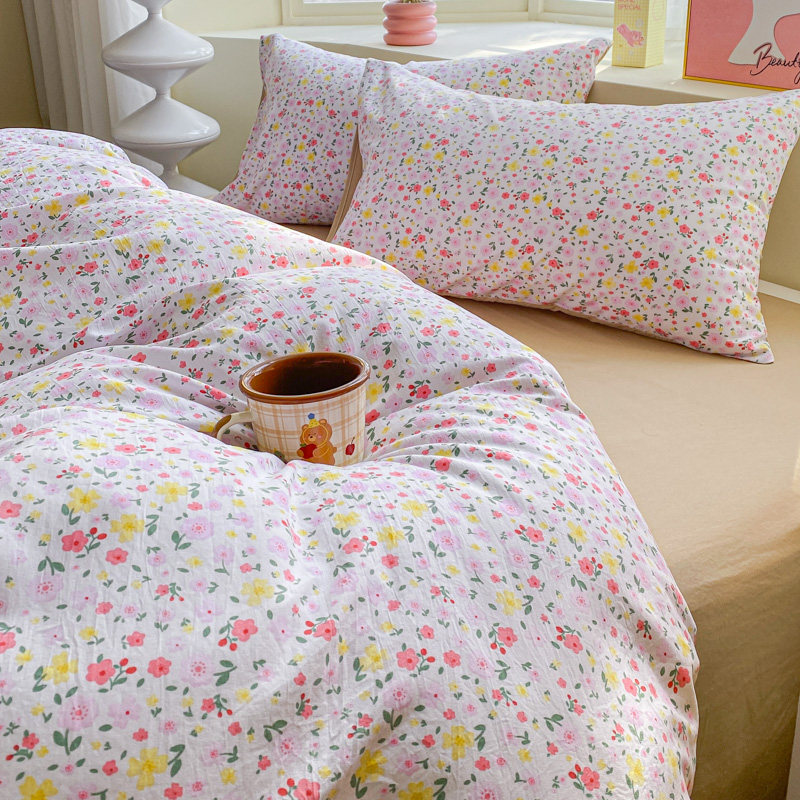 超软糯水洗棉床上四件套学生宿舍三件套