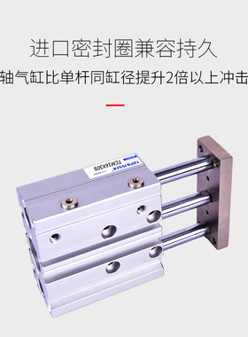 TCM12X10X20X30X40X50X75X100X125X150X200-S三杆薄型带导杆气缸