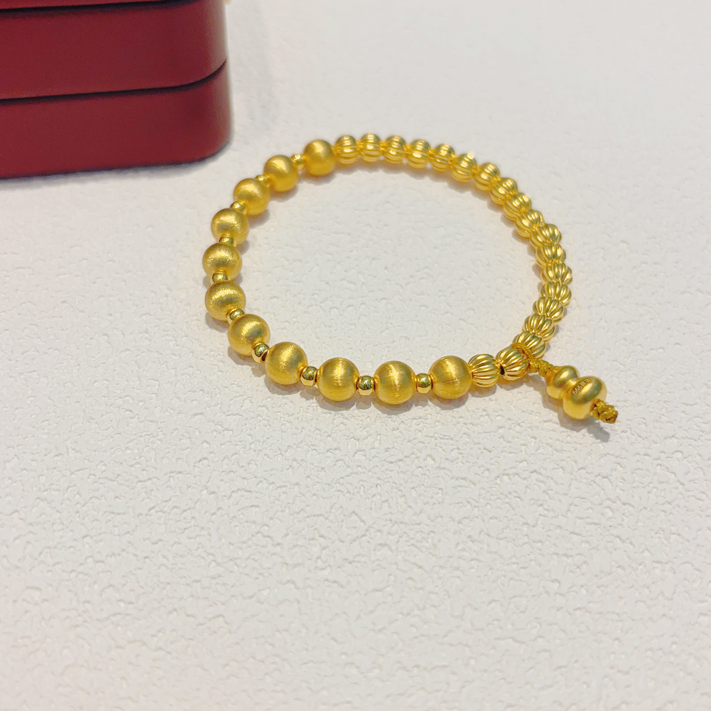 希曼汀黄金南瓜珠手链足金999猫眼拉丝转运珠手串手链礼物送女友,淘宝优惠券,粉丝福利购,淘宝优惠卷