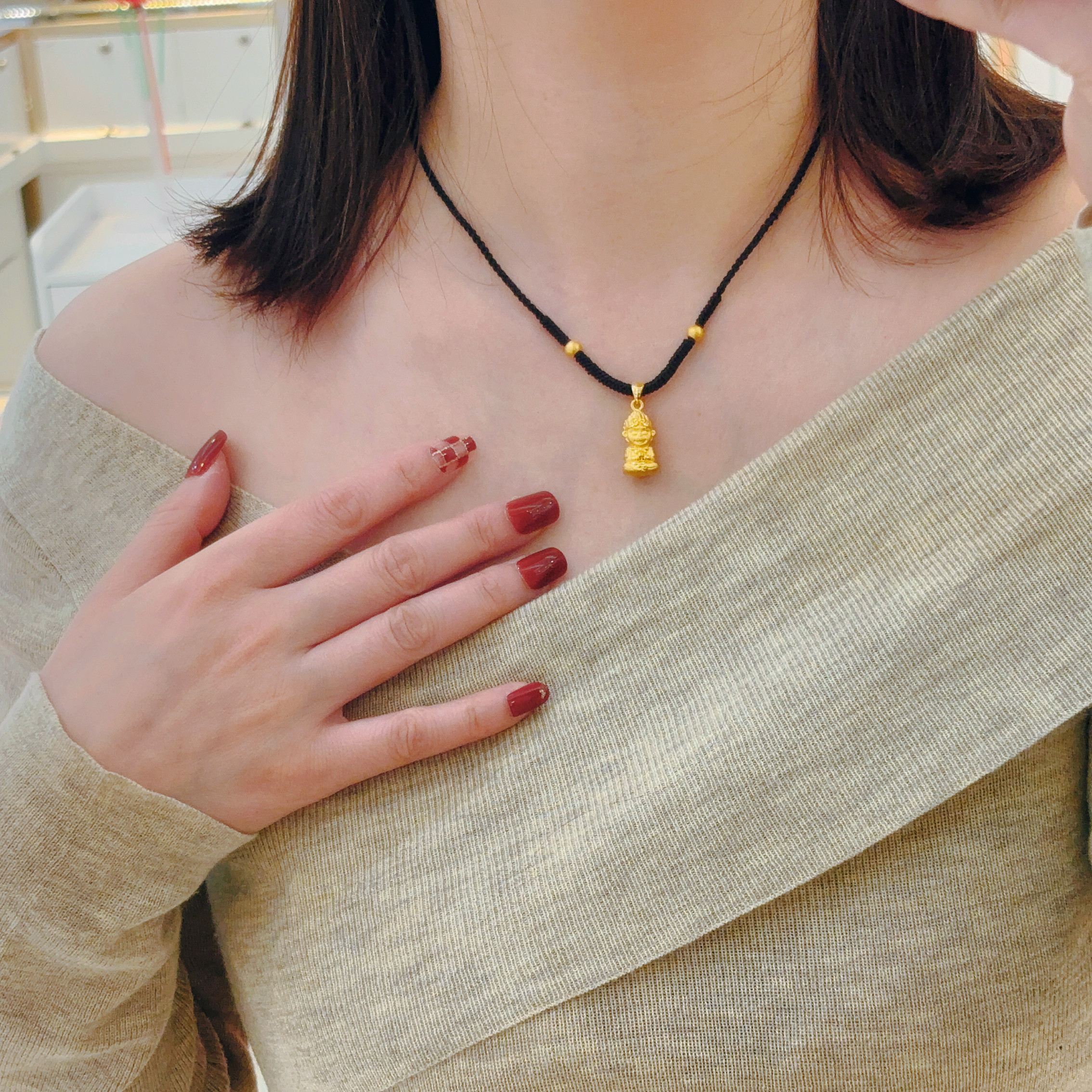 希曼汀足金999悟空立体纯金吊坠黄金齐天大圣挂坠项链绳送女友,淘宝优惠券,粉丝福利购,淘宝优惠卷