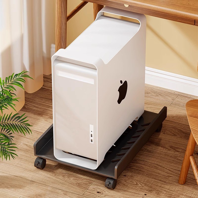 Computer host bracket desktop chassis tray bracket under the table sliding K-wheel mobile chassis base placement