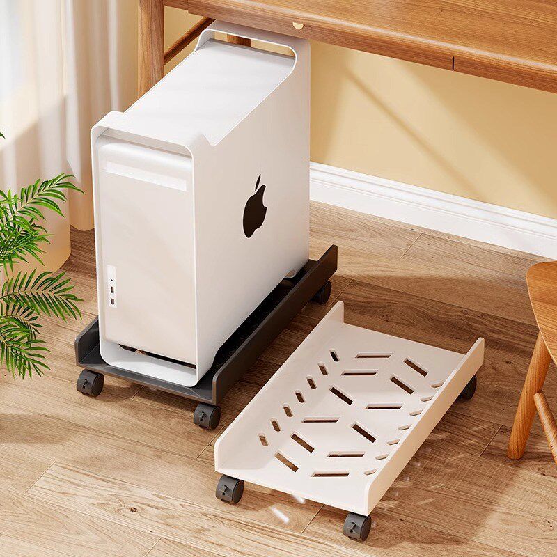 Computer host bracket desktop chassis tray bracket under the table sliding K-wheel mobile chassis base placement