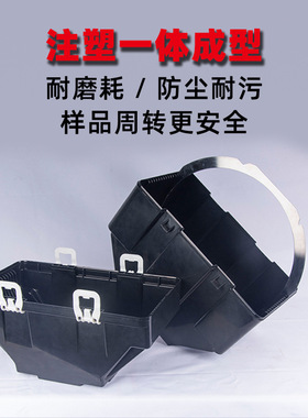 晶圆八角盒 12寸晶圆晶舟盒 黑色PP防静电硅片周转存放盒子