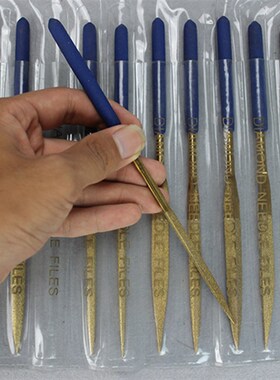 永菱 镀钛金钢石锉刀180X5MM 金刚石整形锉 金刚锉 平板锉 什锦锉