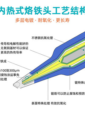 白光T600电烙铁头BK60/90/881焊锡头小刀头尖头马蹄头圆头电焊头