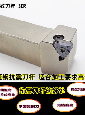 数控外螺纹刀杆 梯形螺纹车刀排SER2020K16 B-SEL2525M16顺丰包邮