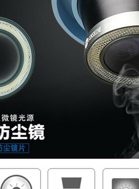 新讯工具S-033C显微镜防尘光源太空灰防尘镜LED白光圆弧形保护镜