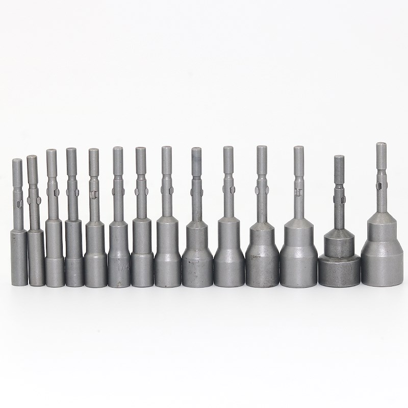 施力特 801/4C电动螺丝刀套外六角螺丝套筒5*60*H10拧螺母5*60*H8 - 图2