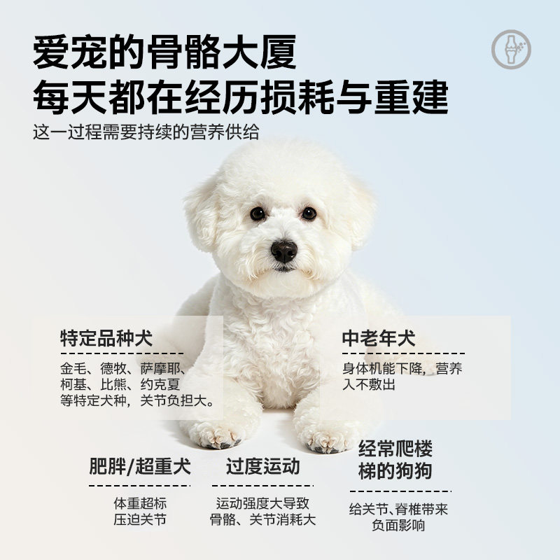 芮芽纪氨糖鲨鱼软骨素狗狗专用幼犬宠物补钙中老年犬养护修复关节
