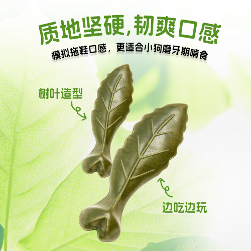 Dentalight树叶骨狗狗耐咬洁齿骨中小型犬磨牙棒刷牙零食 - 图2