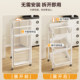 Multifunctional trolley storage rack for kitchen and bathroom floor