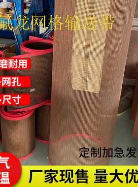 包膜机网格输送带耐高温网带光固机隧道炉铁弗龙网格布uv炉输送带