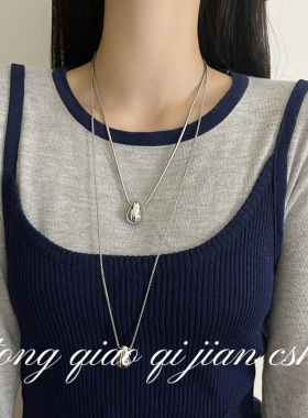 轻奢小众高级感长款卫衣毛衣链