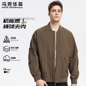 马克华菲棒球领飞行员夹克男款2025春秋新款潮牌外套宽松休闲上衣