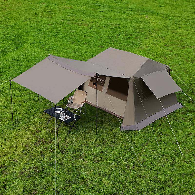 户外屋脊13帐篷便携式野营两室一厅黑胶露营自动速开折叠防雨加厚,淘宝优惠券,粉丝福利购,淘宝优惠卷