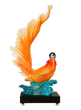 年年有余客厅电视柜酒柜装饰鱼办公室寓意招财乔迁新居礼品