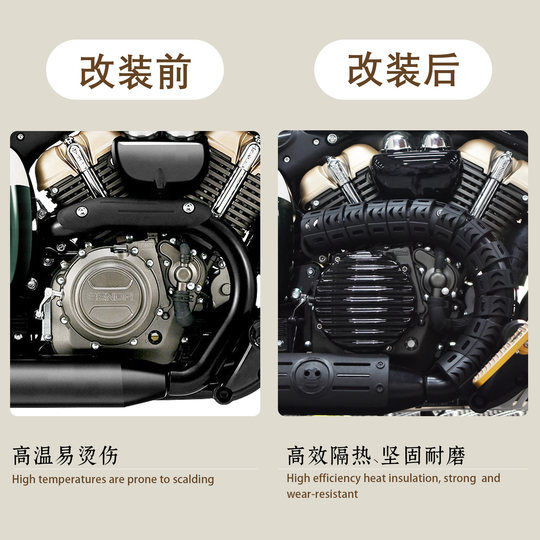 Motorcycle exhaust pipe anti-scalding cover adjustable modification