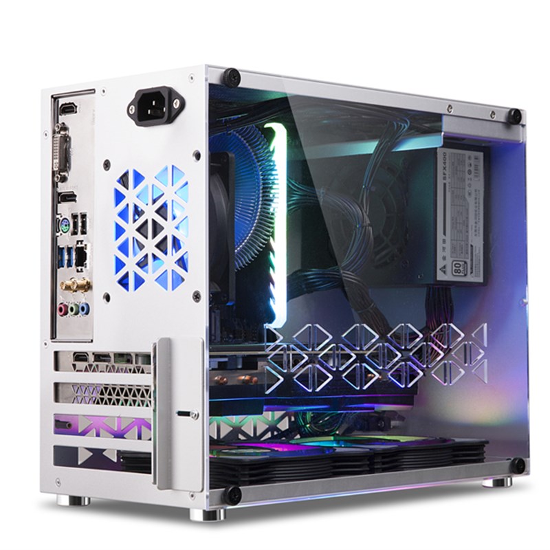 金河田MATE Q1PLUS全铝迷你台式机电脑侧透MATX风冷itx小机箱SFX - 图2
