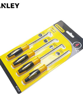 史丹利工具4件套钩针标准角度钩针直角钩针尖头划针82-115-23
