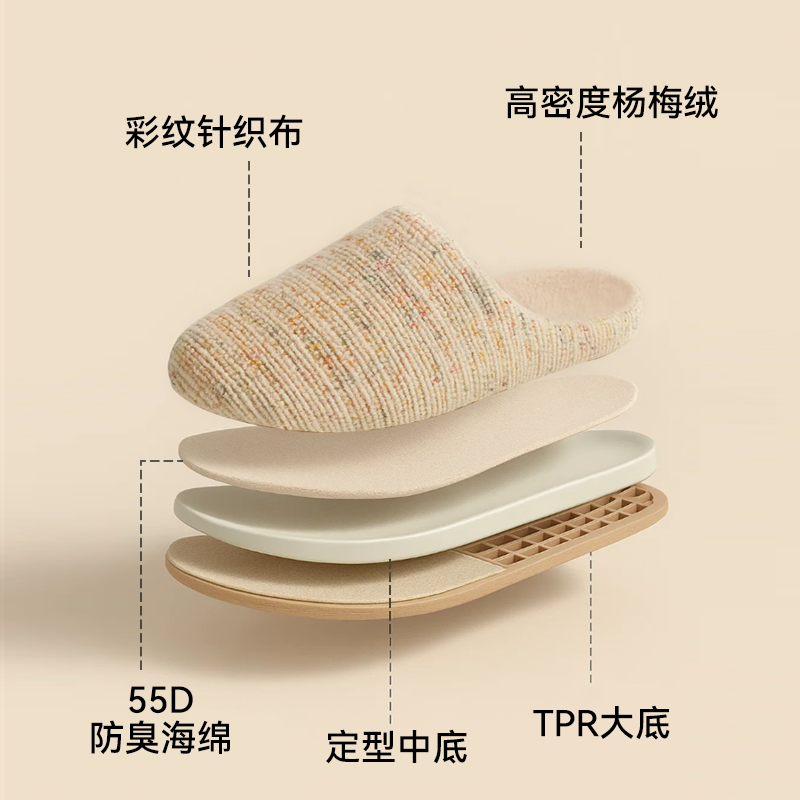 朴西棉拖鞋女款秋冬季2025新款家居室内防滑耐磨情侣外穿防滑保暖,淘宝优惠券,粉丝福利购,淘宝优惠卷