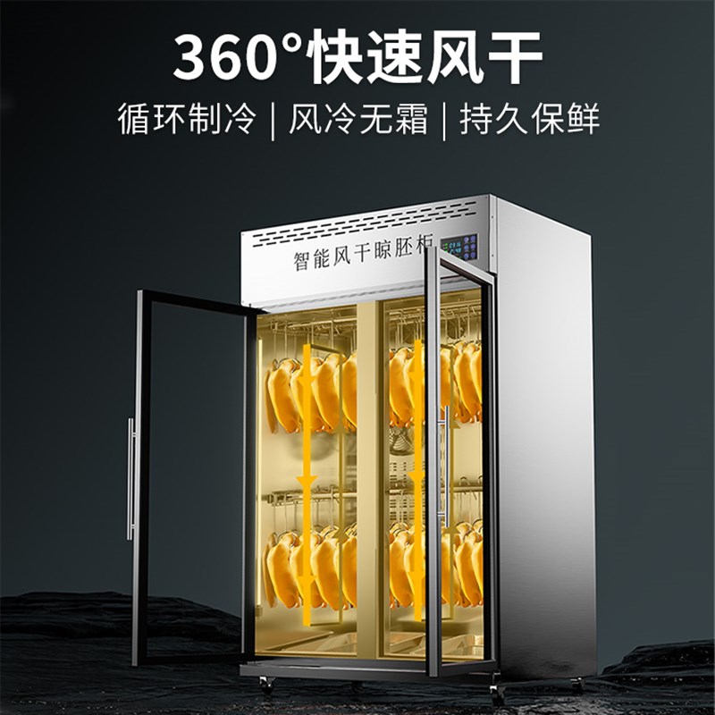 加承晾鸭柜商用烧鹅烧鸭烧腊挂肉柜保鲜烘干机烤鸭风干智能晾胚柜 - 图1