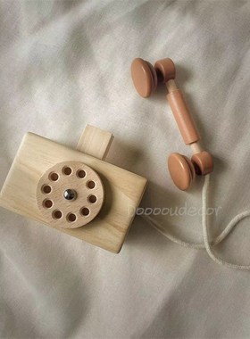 in风仿真电话机宝宝过家家儿童房复古装饰摄影道具