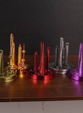 圆底上海东方明珠四件建筑模型创意工艺礼品摆饰旅