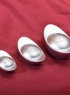 采购产品模拟银锭摆件，实心银锭摆件，中式财运摆件，开启乔迁银