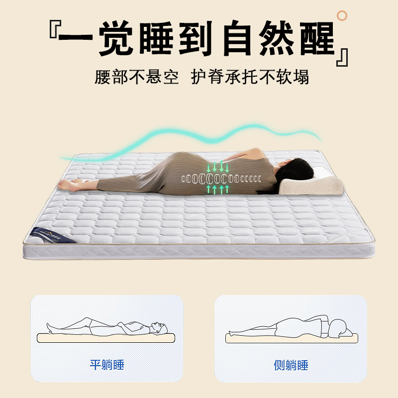 特硬床垫子环保天然纯棕家用粽卧室护脊腰1米2出租房10公分薄单人 - 图1