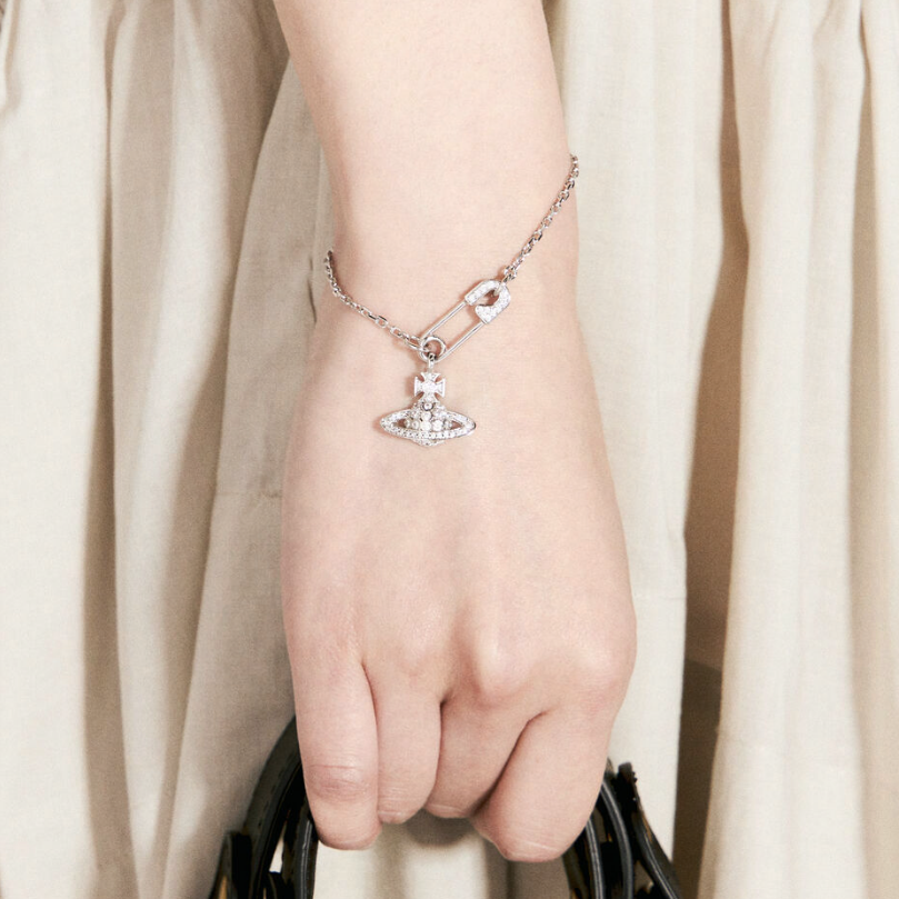 轻奢精致西太后土星别针手链女高级感叠戴