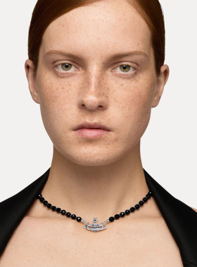 土星叠戴黑玛瑙项链高级感颈链