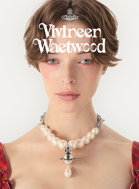 土星链条珍珠吊坠项链女设计感