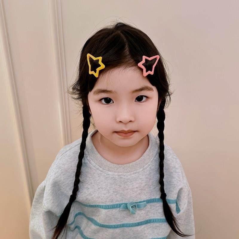 彩色五角星星发夹儿童刘海夹少女前额碎发bb夹小夹子发卡宝宝头饰,淘宝优惠券,粉丝福利购,淘宝优惠卷