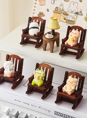 可爱治愈解压小摆件办公室桌面装饰上班情绪稳定神器工位女生礼物