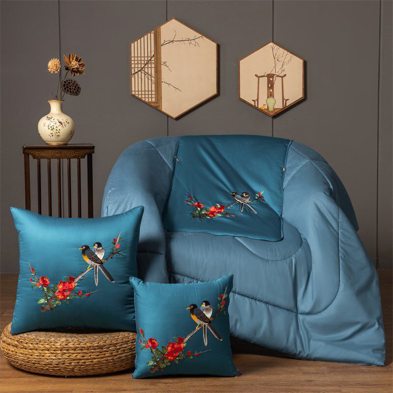 新款民族风60S贡缎刺绣全棉抱枕被两用沙发办公室午睡汽车客厅床,淘宝优惠券,粉丝福利购,淘宝优惠卷