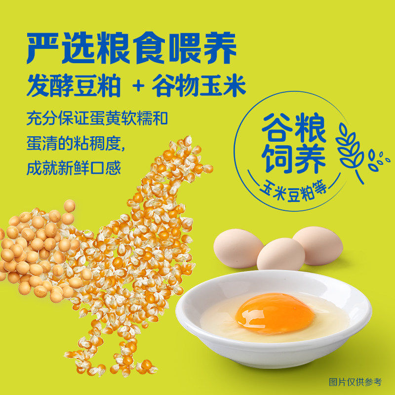 金龙鱼香满园无抗谷物安选L级鲜鸡蛋30枚1.80kg礼盒无菌新鲜鸡蛋