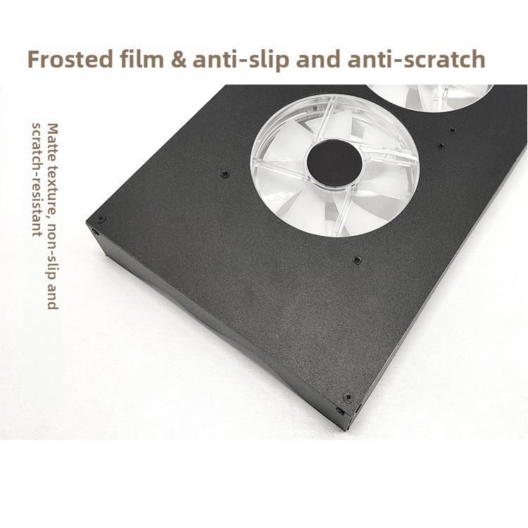 Mosaic stainless steel main chassis cooling rack breathable cooling bracket equipment computer fan base metal bottom bracket