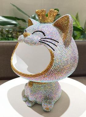 招财猫钥匙收纳摆件进门玄关入户鞋柜茶几客厅家居装饰品大嘴猫