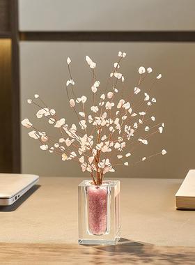 发财树客厅酒柜电视柜装饰品摆件轻奢高档招财高端玄关茶几床头柜