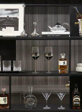 现代简约样板间酒柜软装搭配售楼处客厅柜酒杯酒具装饰品摆件