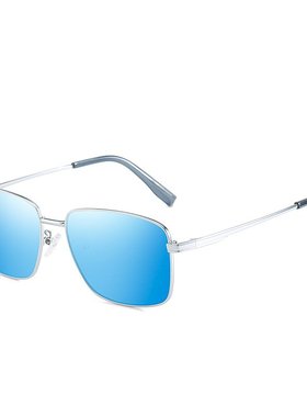 金属墨镜驾驶镜男士户外智能感光变色眼镜8086骑行偏光太阳镜