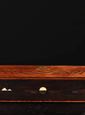 花梨实木家用红木线香道茶道养生摆件家居客厅开业装饰送礼工艺品