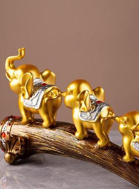 招财大象摆饰客厅酒柜电视柜创意玄关家居装饰品办公室桌面工艺礼