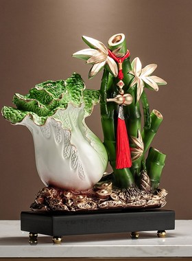节节高升招财白菜摆件客厅玄关酒柜电视柜装饰办公室开业乔迁礼品